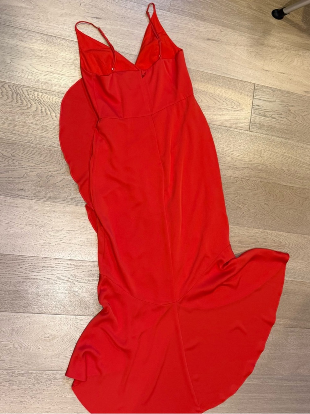 BCBGMaxAzria Red High-Low Ruffle Slip Dress - Picture 4 of 5